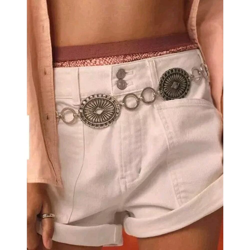 Anthropologie Pilcro Wanderer White Denim Jean Shorts Women 30 High Rise 8